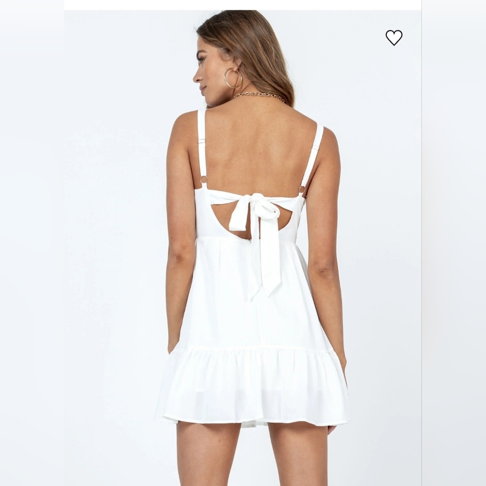 Princess Polly Arialena Mini Dress, White Size 4 - Picture 2 of 10